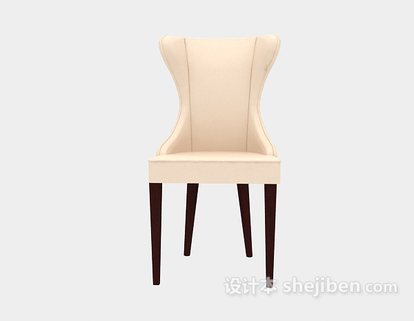 地中海风格简约清新梳妆椅3d模型下载