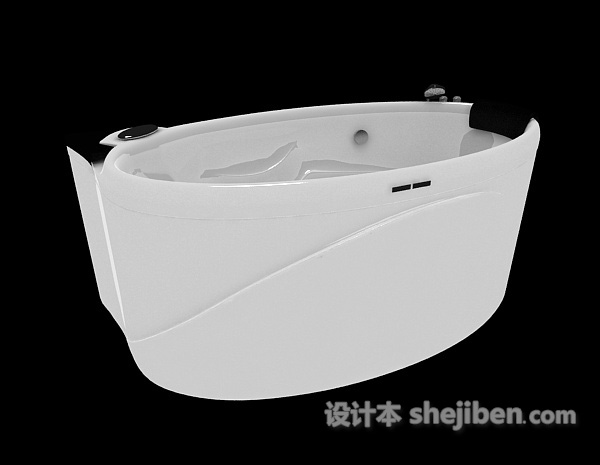 免费亚克力家居浴缸3d模型下载