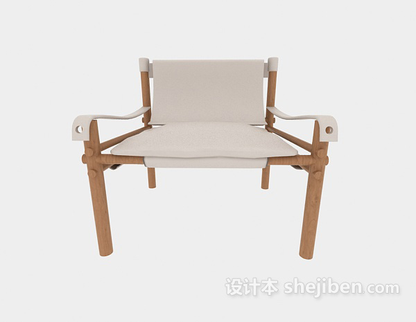 田园风格简约家居休闲椅子3d模型下载