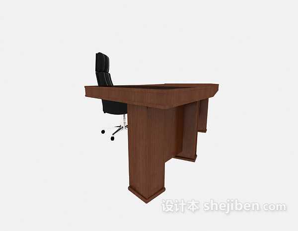 个人办公桌3d模型下载