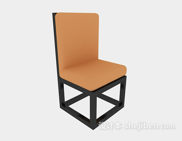 中式高背椅3d模型下载