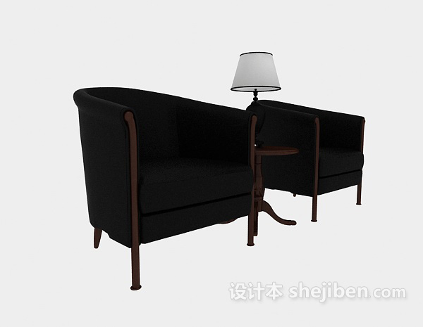 扶手沙发椅3d模型下载