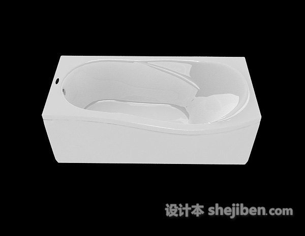 现代风格白色亚克力浴缸3d模型下载