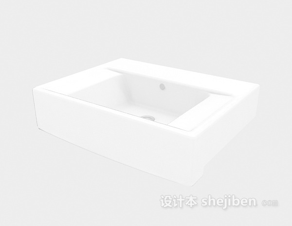免费方形洗手池3d模型下载