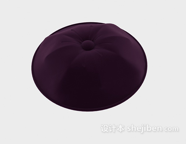 现代风格紫色抱枕3d模型下载