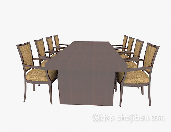 东南亚风格东南亚风格餐桌椅3d模型下载