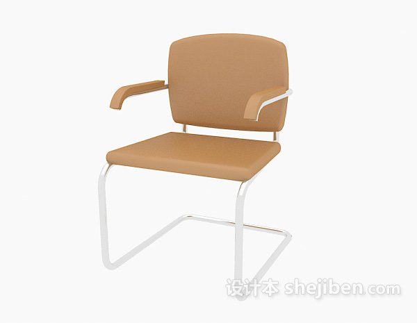 免费办公实木椅子3d模型下载