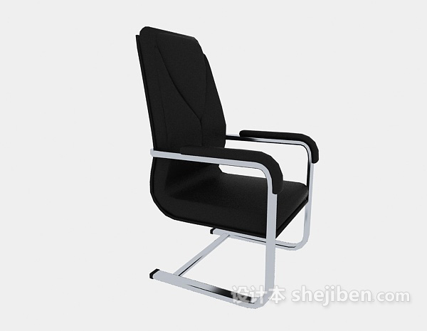 黑色老板办公椅3d模型下载