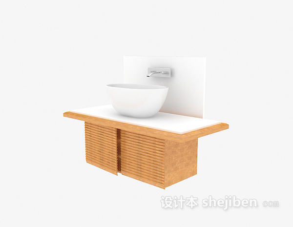 陶瓷白色洗手台3d模型下载