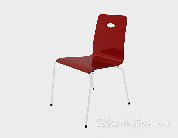 现代塑料餐椅3d模型下载