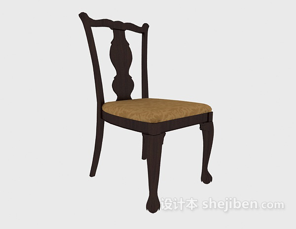 欧式传统家居椅3d模型下载