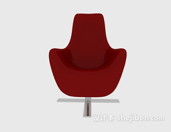 现代风格红色天鹅椅3d模型下载