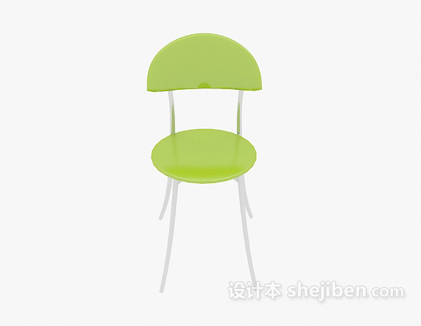 地中海风格绿色简约家居椅3d模型下载