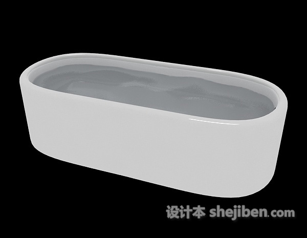 椭圆浴缸3d模型下载
