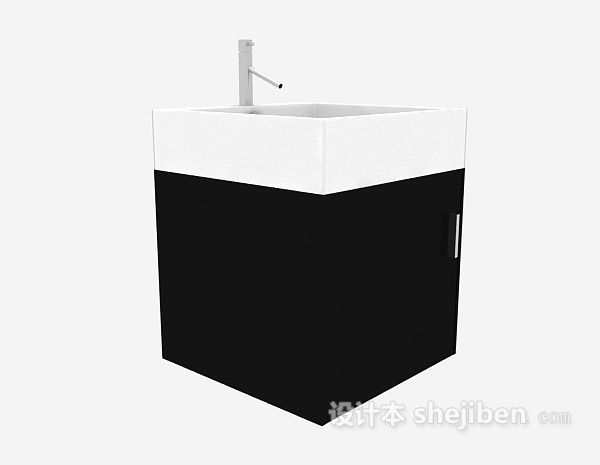 简约现代浴柜3d模型下载