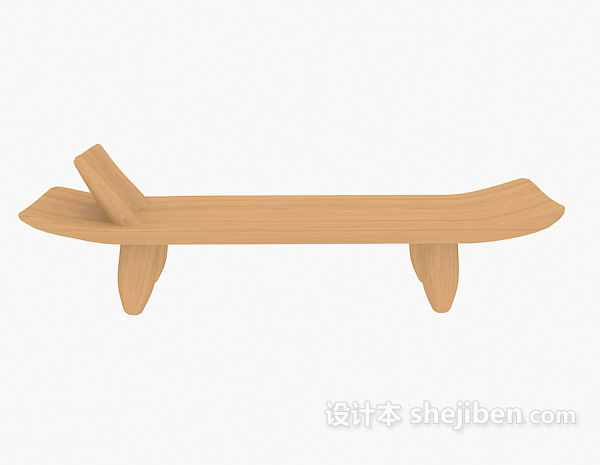 现代风格个性原木长椅3d模型下载