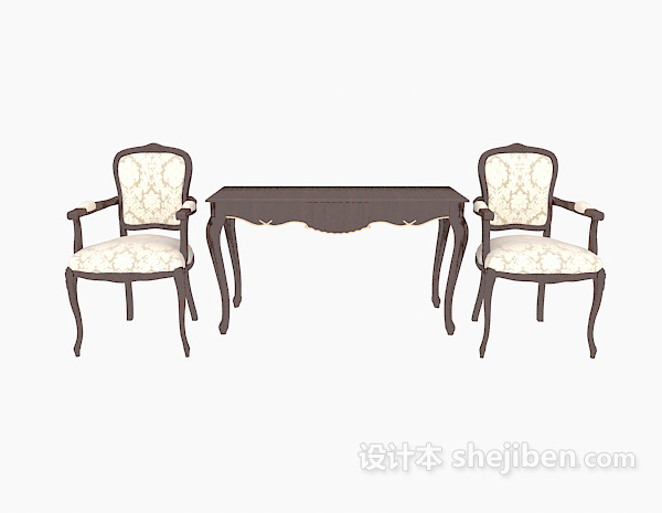 欧式风格欧式风格家居休闲椅3d模型下载