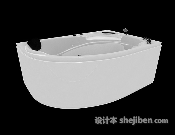 现代风格三角家居浴缸3d模型下载
