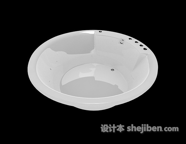 现代风格亚克力浴缸3d模型下载