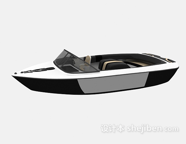 现代风格海上游艇3d模型下载