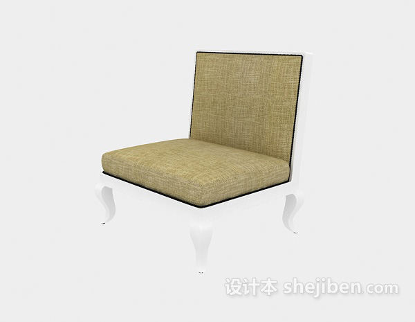 欧式风格实木椅3d模型下载