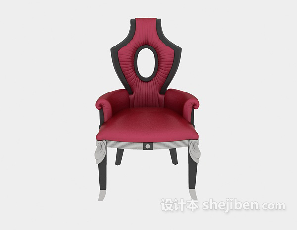 地中海风格简易家居梳妆椅3d模型下载
