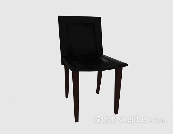 免费简约皮质休闲椅3d模型下载