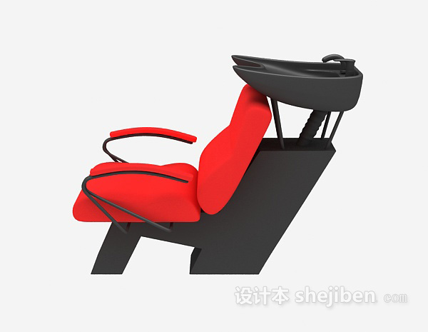 理发店洗头专用椅3d模型下载