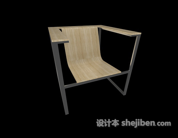 现代风格简约扶手椅3d模型下载