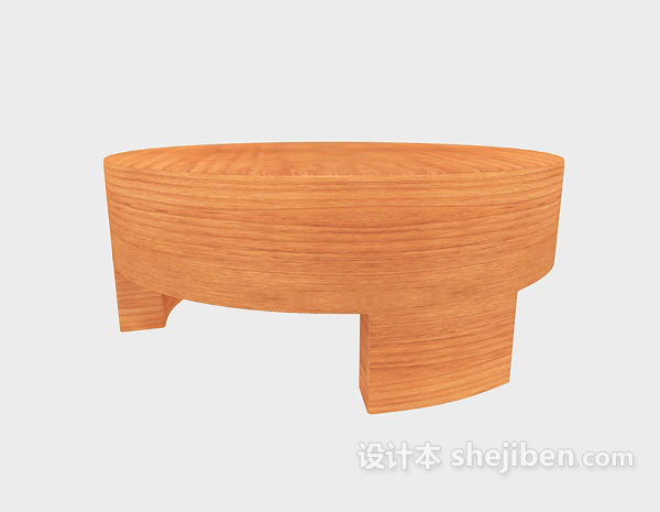 实木矮桌3d模型下载