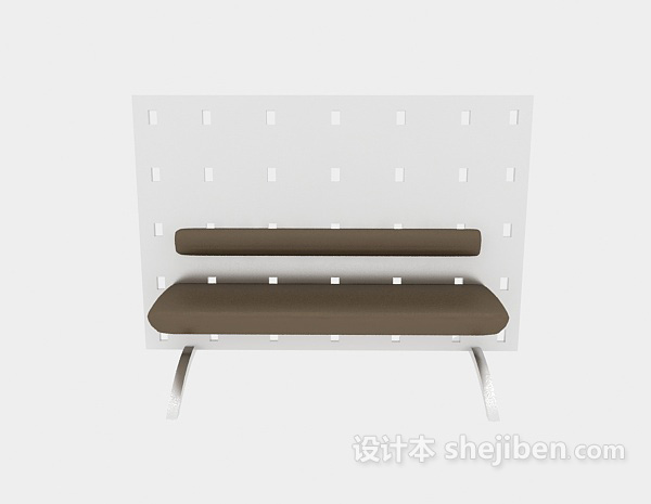 现代风格创意休闲长椅3d模型下载
