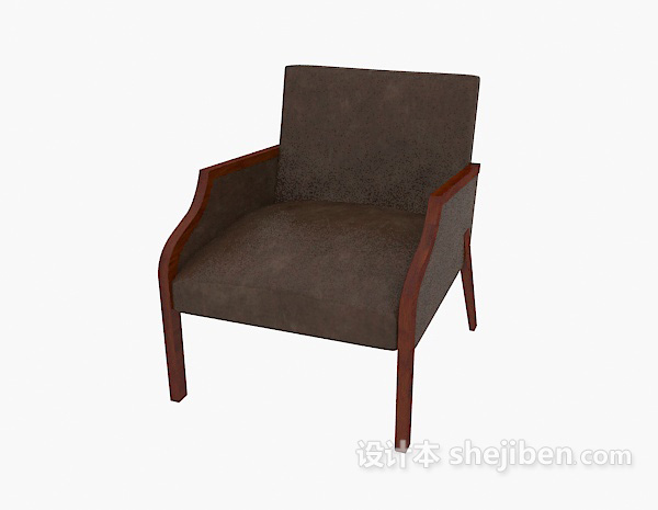 免费现代实木椅3d模型下载