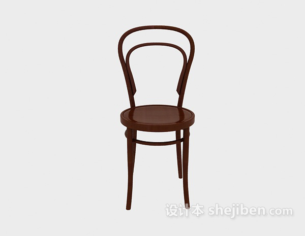 现代风格红色家居餐椅3d模型下载