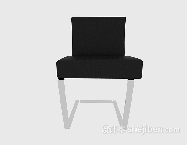现代风格黑色家居休闲椅子3d模型下载