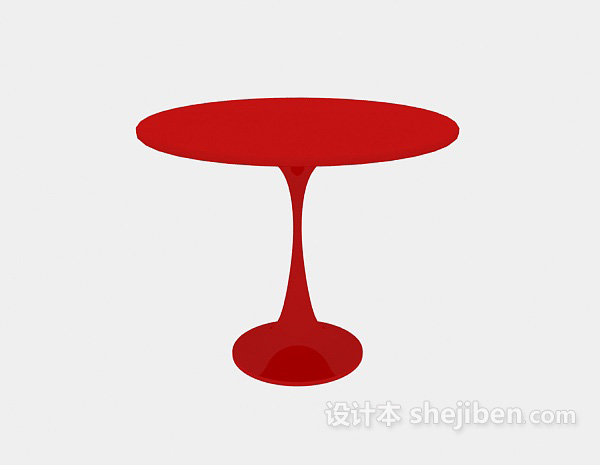 免费红色圆桌3d模型下载