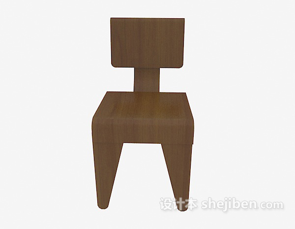 中式风格中式靠背矮椅3d模型下载