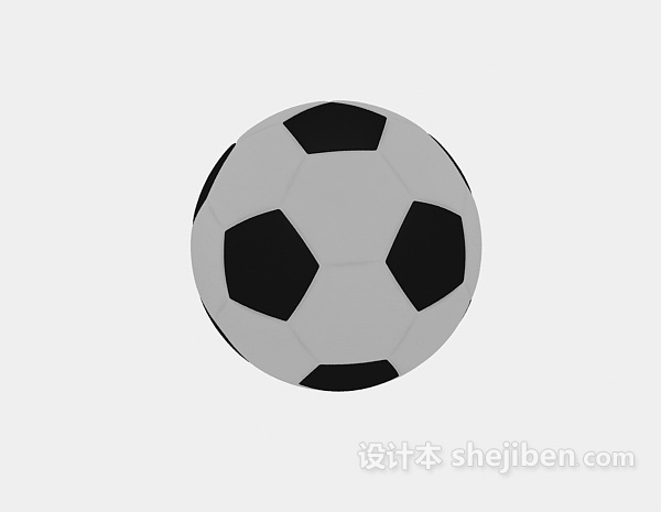 现代风格运动器材足球3d模型下载