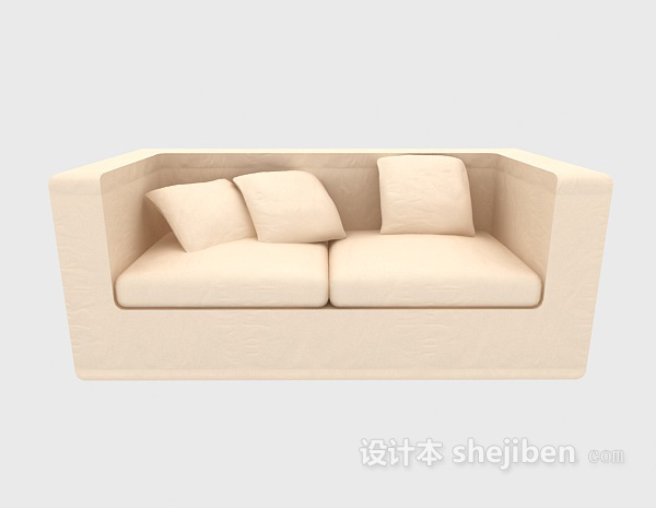 现代风格客厅双人沙发3d模型下载