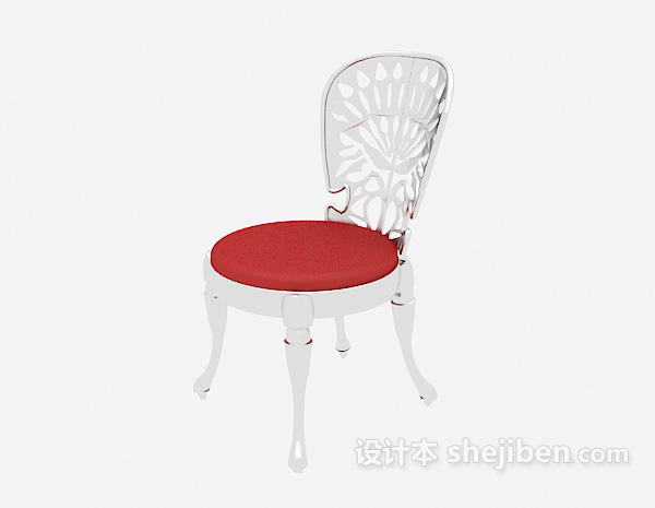 欧式化妆台椅3d模型下载