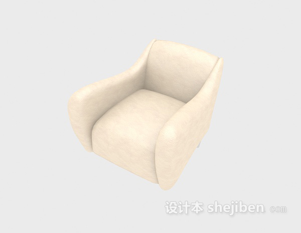 免费单人简约沙发3d模型下载
