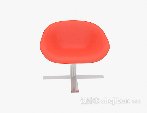 现代风格现代风格红色休闲椅3d模型下载