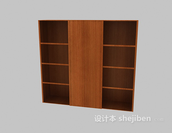 免费实木家庭衣柜3d模型下载