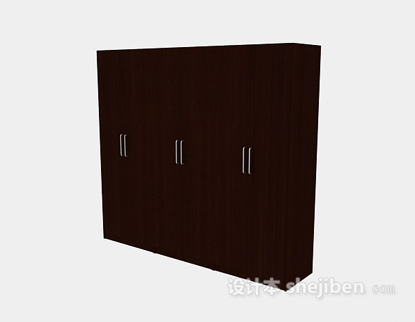 多扇门衣柜3d模型下载