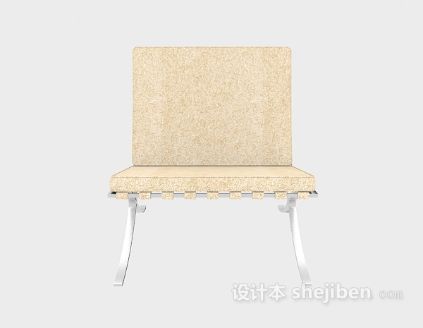 现代风格黄色现代休闲椅3d模型下载