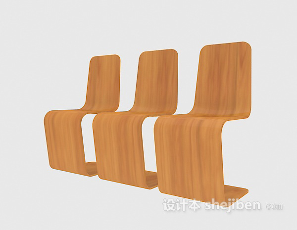 创意原木椅3d模型下载