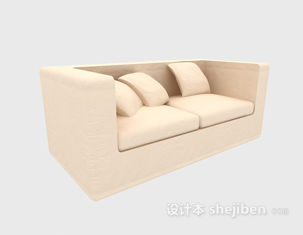 客厅双人沙发3d模型下载
