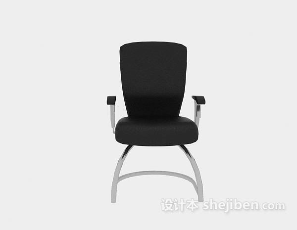 现代风格黑色办公会议椅3d模型下载