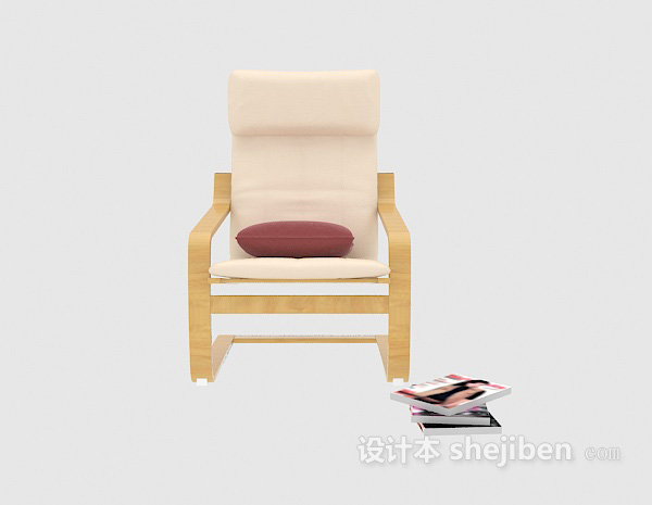 现代风格单人家居休闲椅3d模型下载