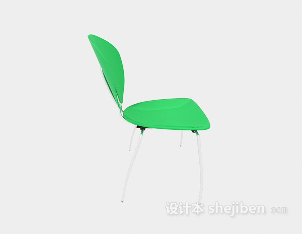 简约绿色休闲椅3d模型下载