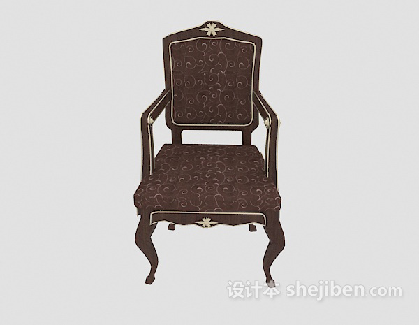 欧式风格欧式古典餐椅3d模型下载
